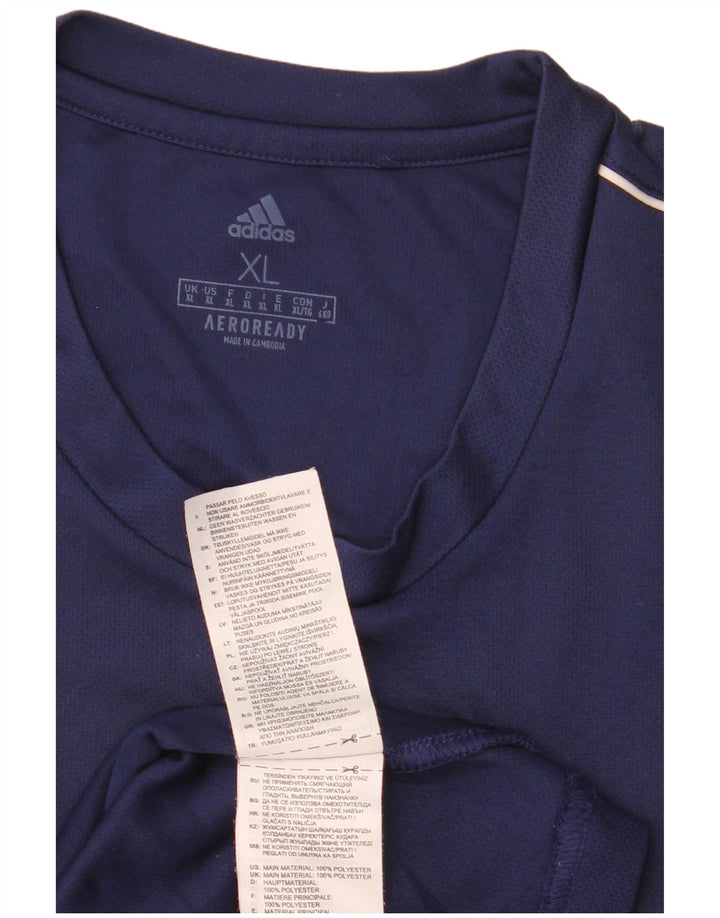 Adidas Herren Aeroready T-Shirt Top XL Marineblau Polyester