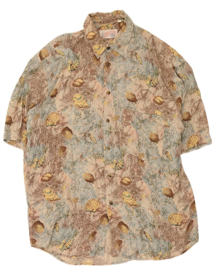 Vintage Herren-Kurzarmshirt mit Grafik, mittelgroß, mehrfarbig, Schmetterling