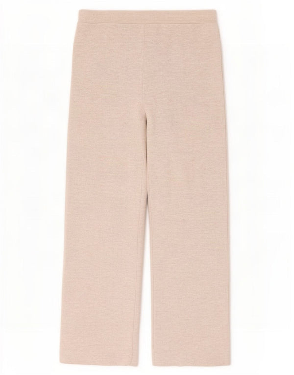 Zara Damen-Strickhose mit lockerer Passform, UK 14, mittelbeigefarbenes Polyester