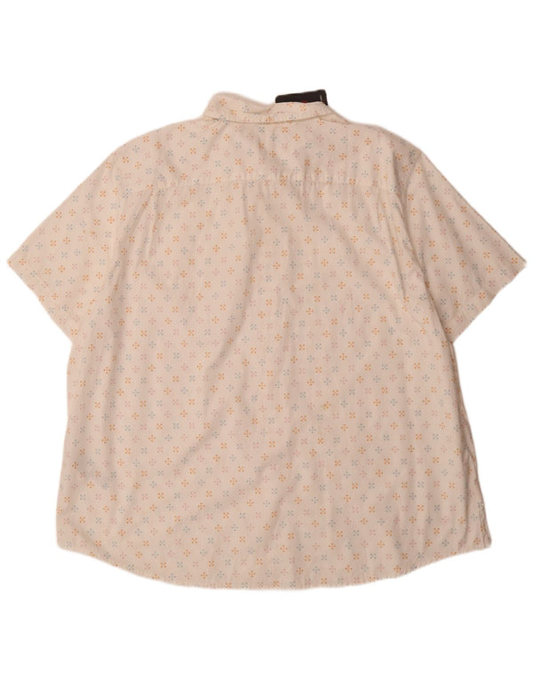 Levi's Herren-Hemd, kurzärmelig, Standard-Passform, 3XL, weiße, geometrische Baumwolle