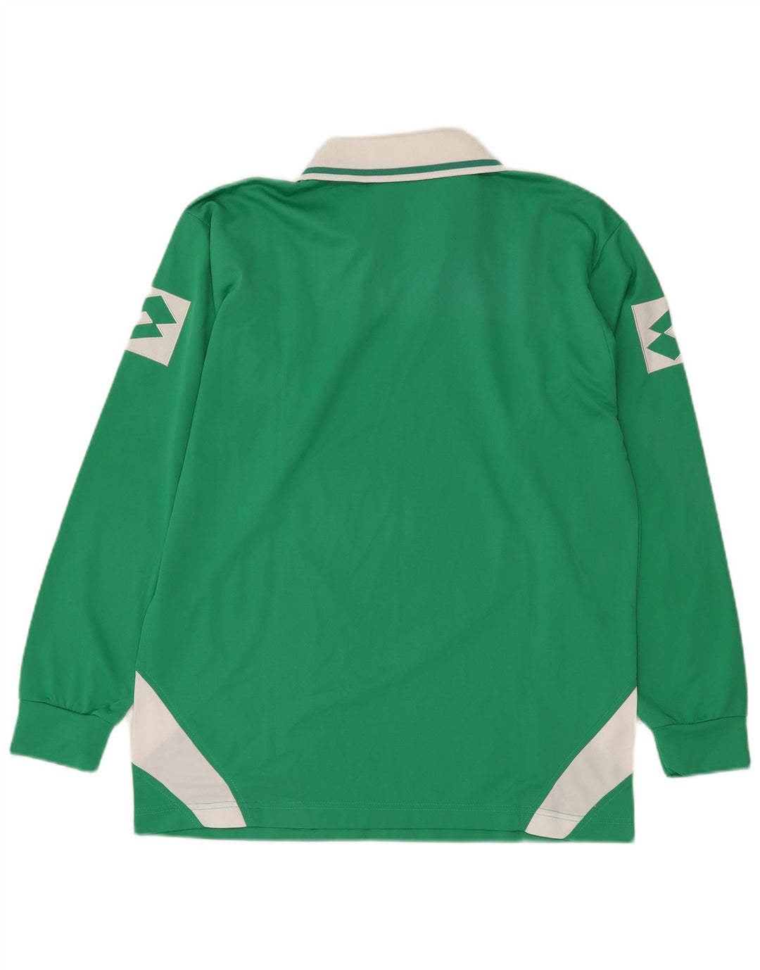 LOTTO Herren-Poloshirt mit Grafik, langärmlig, XL, grünes Farbblock-Polyester