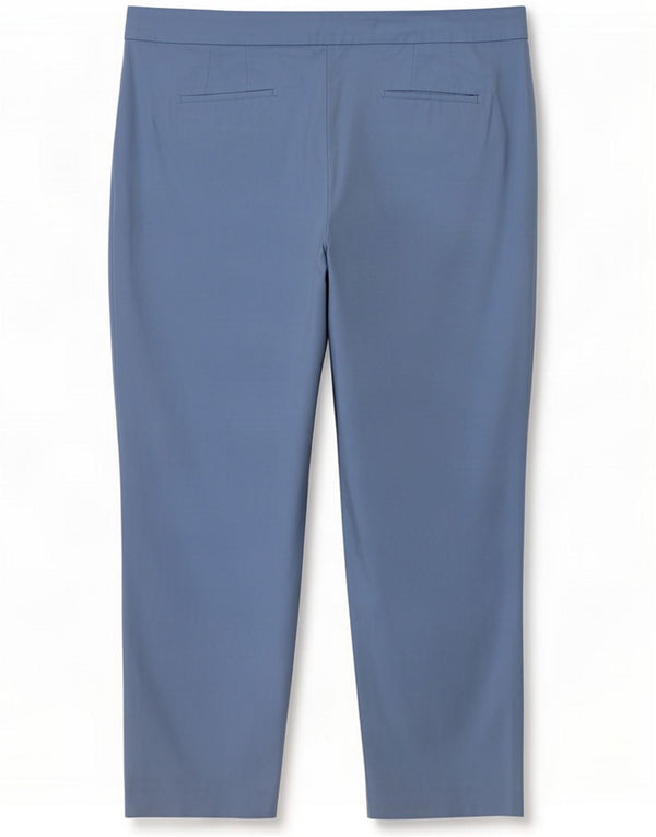 Boden Damen Tapered Cropped-Hose UK 22 3XL W42 L24 Blaue Baumwolle