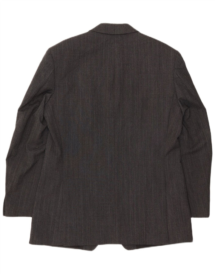 Marks & Spencer Herren-Blazer, lang, mit 2 Knöpfen, UK 42, Größe L, grau, Polyester