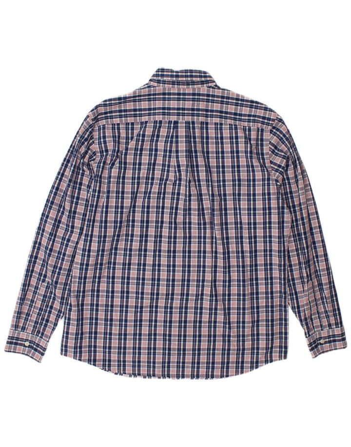 Dockers Herrenhemd, groß, blau kariert, Baumwolle