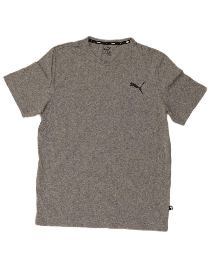 Puma Herren T-Shirt Top mittelgraue Baumwolle