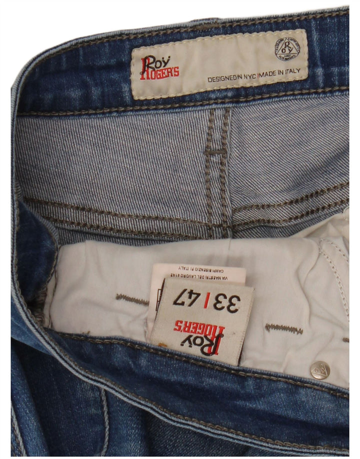 Roy Rogers Damen Slim Jeans IT 47 Large W33 L32 Blaue Baumwolle
