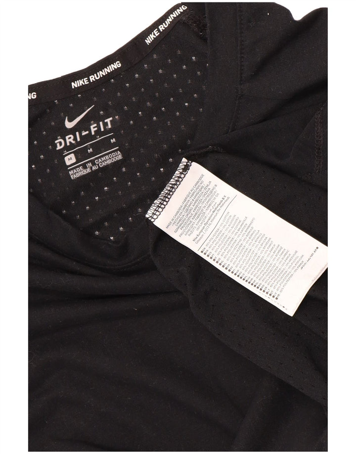 Nike Herren Dri Fit T-Shirt Top Medium Schwarz Polyester