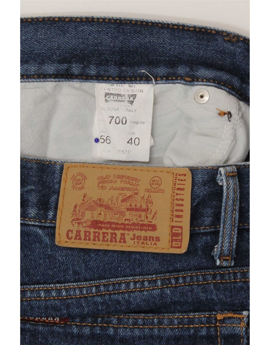 Carrera Herren 700 Regular Straight Jeans W40 L30 Blue Cotton Classic