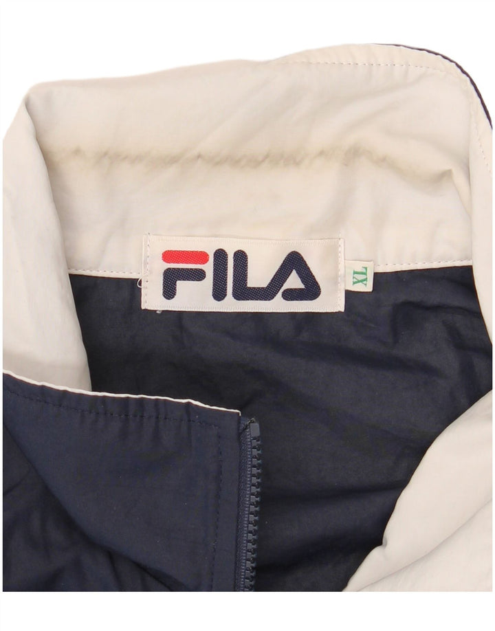 Fila Herren-Trainingsanzug-Oberteil, Jacke XL, Marineblau, Farbblock
