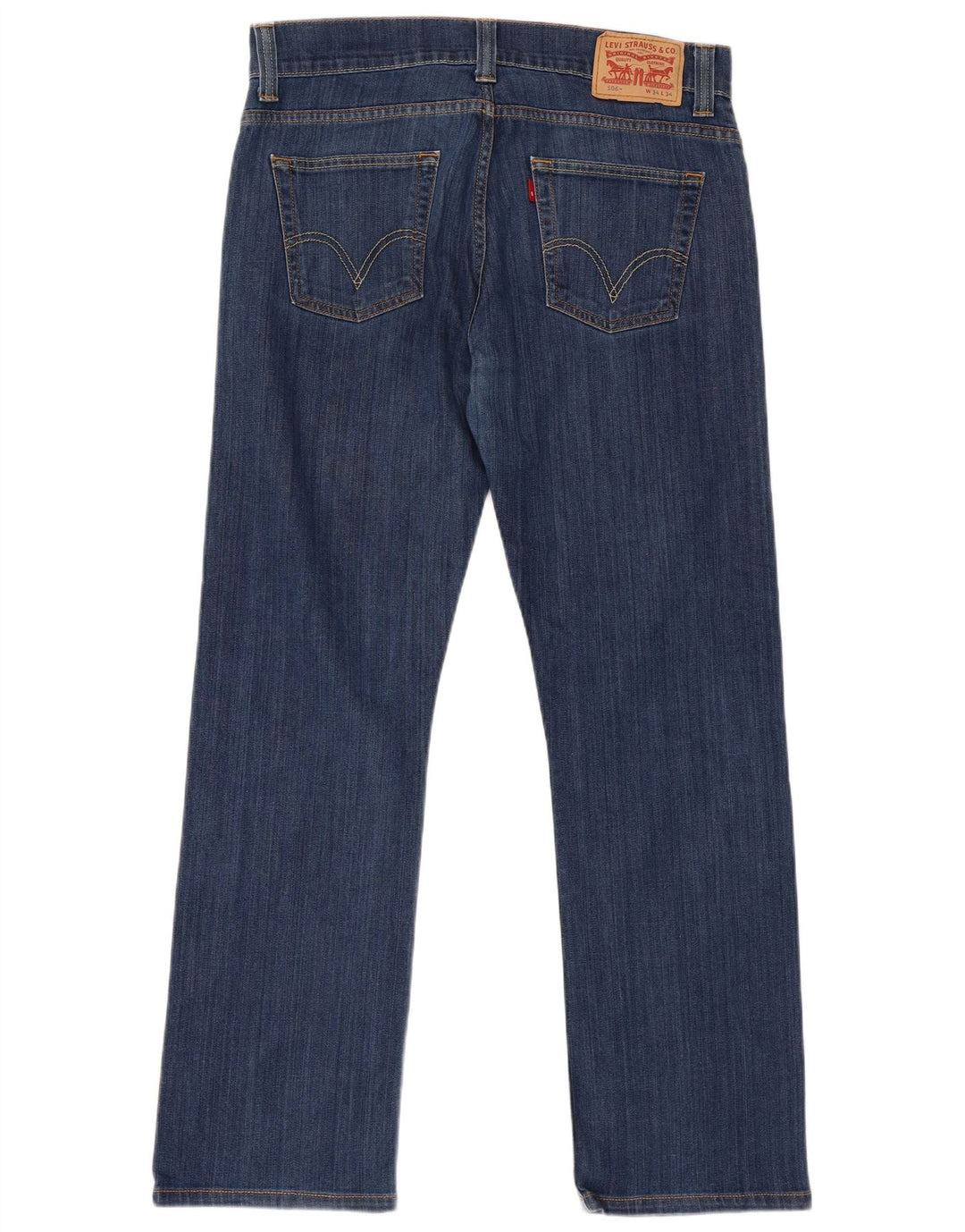 Levi's Herren 506 Straight Jeans W34 L34 Blaue Baumwolle