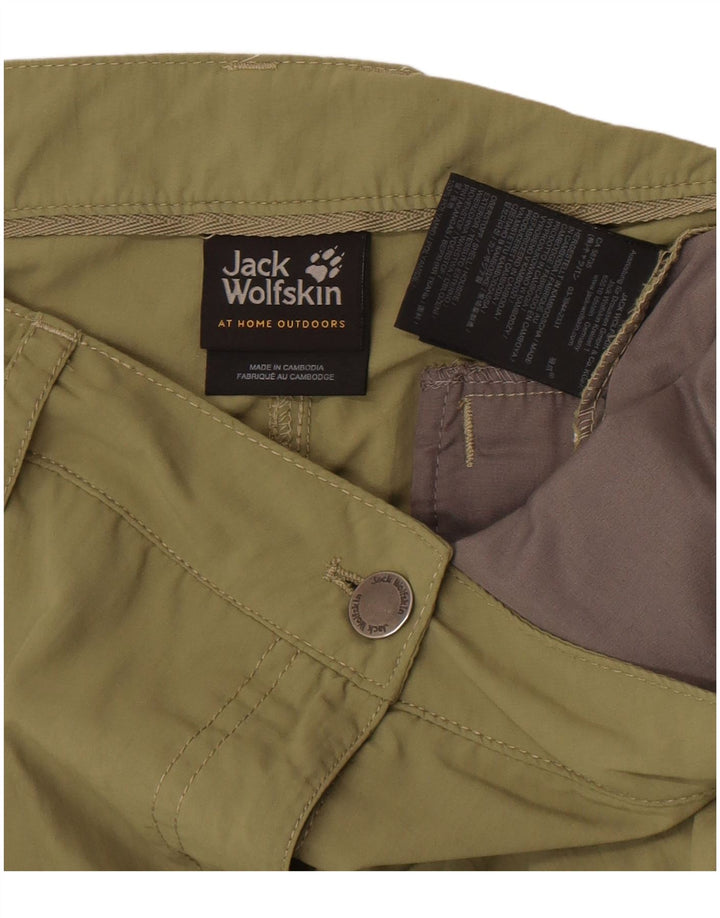 Jack Wolfskin Damen Bermudashorts UK 10 Small W32 Khaki Polyamid