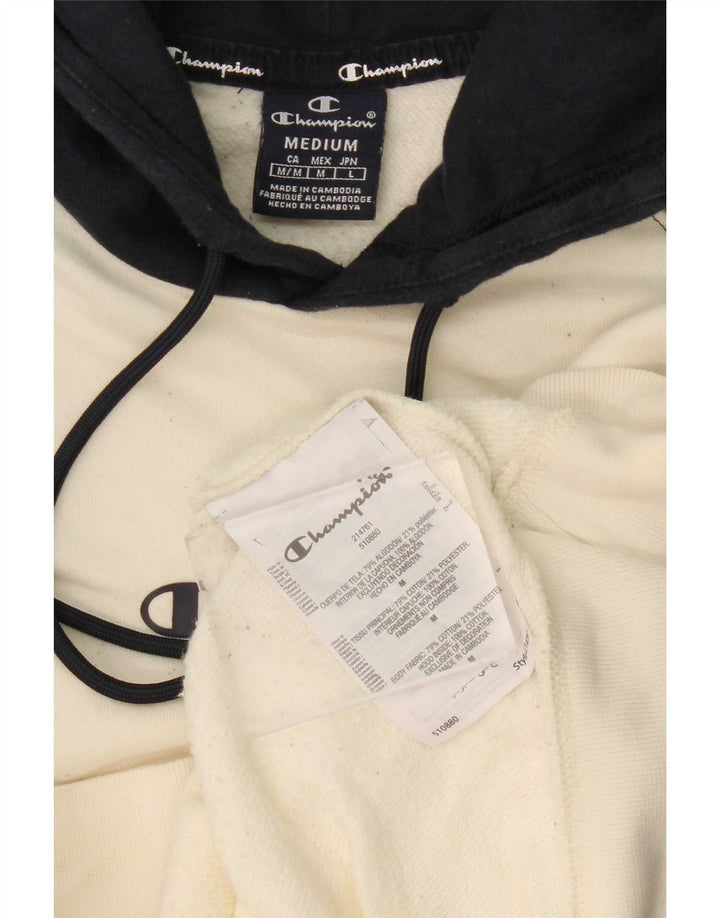 Champion Herren-Kapuzenpullover aus mittelweißer Colourblock-Baumwolle