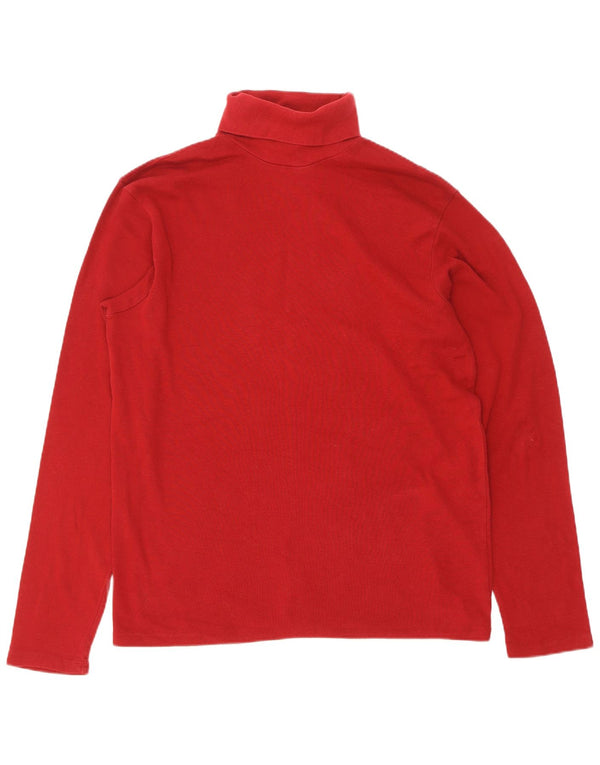 Gap Mens Roll Neck Jumper Sweater Large Red Cotton