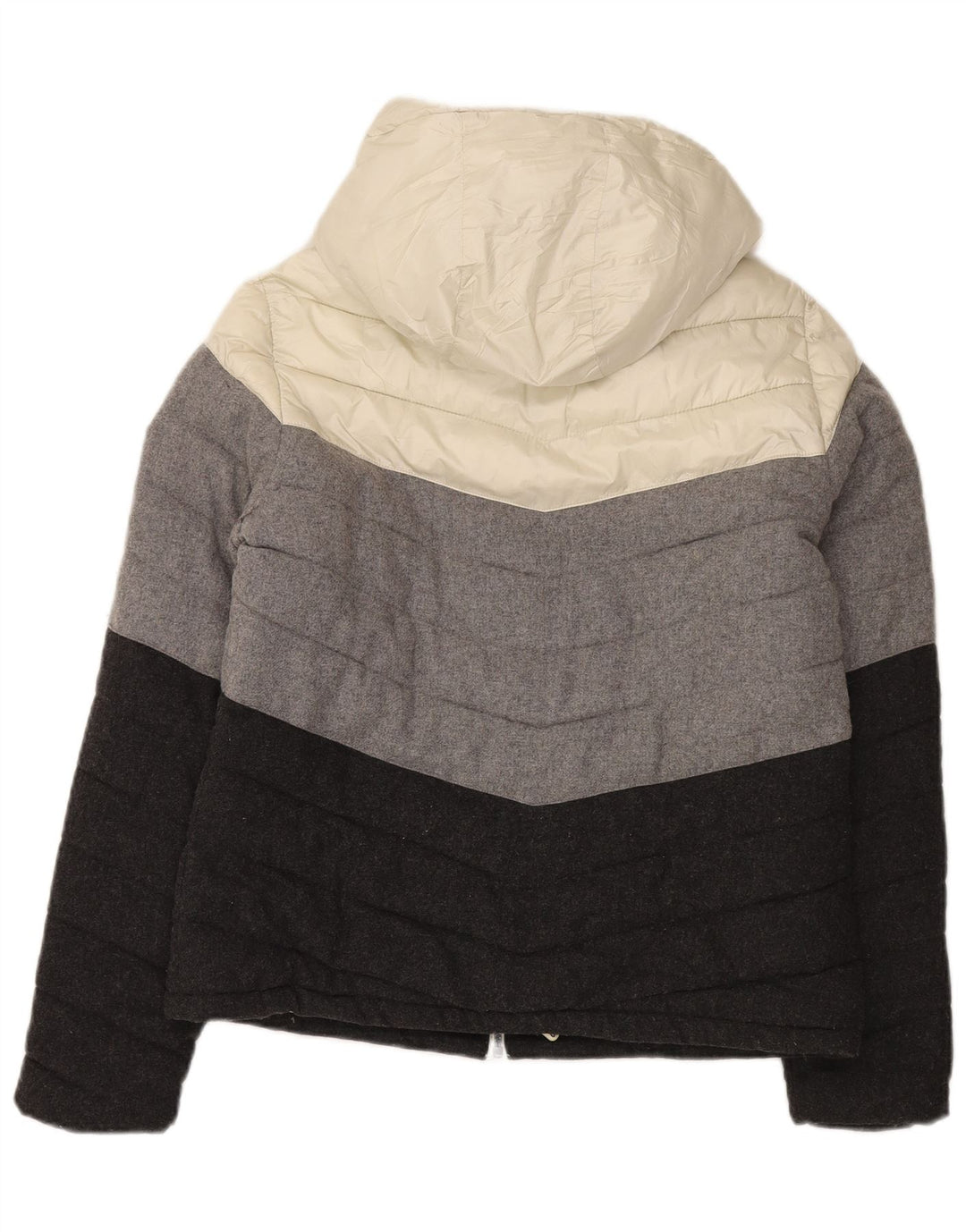 Superdry Damen Wattierte Jacke mit Kapuze UK 18 XL Mehrfarbiger Farbblock