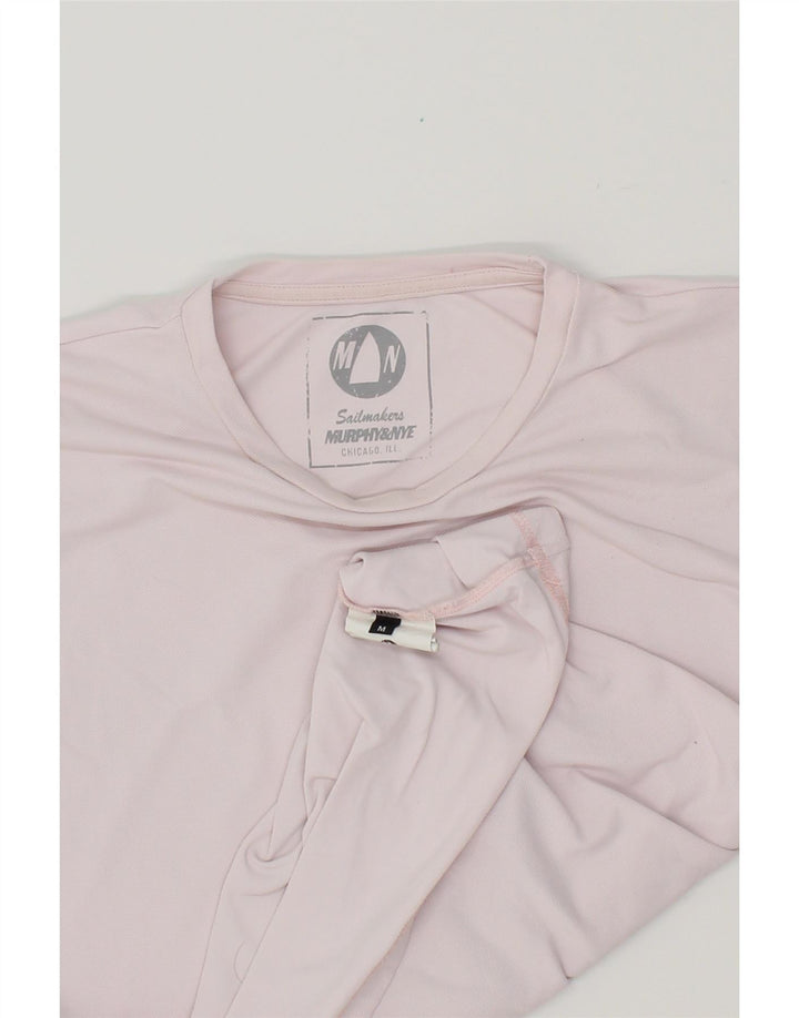 MURPHY & NYE Womens T-Shirt Top UK 14 Medium Pink Polyamide Vintage Murphy & Nye and Second-Hand Murphy & Nye from Messina Hembry 