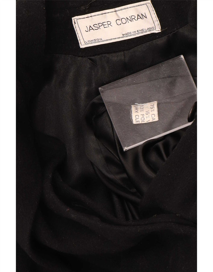 Jasper Conran Damen Übergroßer Mantel UK 14 Large Schwarzer Kaschmir