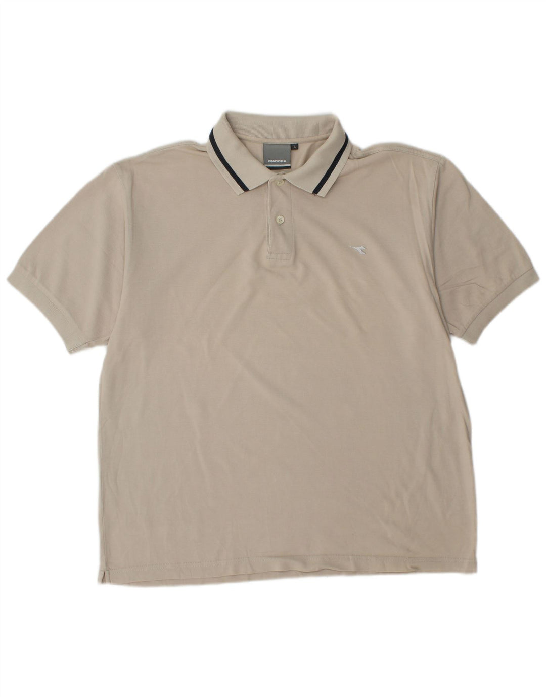 DIADORA Herren-Poloshirt, große weiße Baumwolle