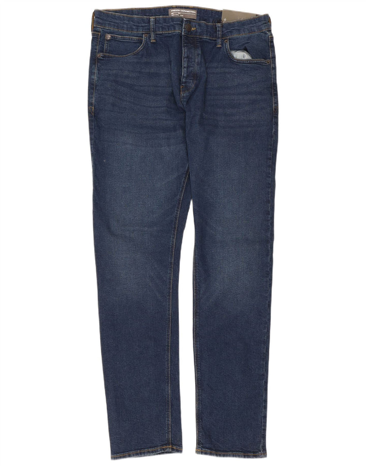 French Connection Herren Slim Jeans W36 L34 Blaue Baumwolle