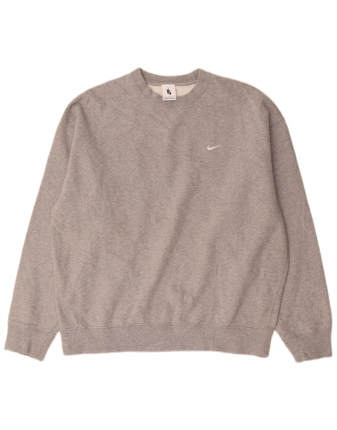 Nike Herren-Sweatshirt-Pullover, große graue Baumwolle