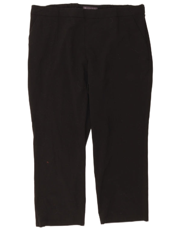 Marks & Spencer Womens Slim Cropped Trousers UK 18 XL W40 L24 Black