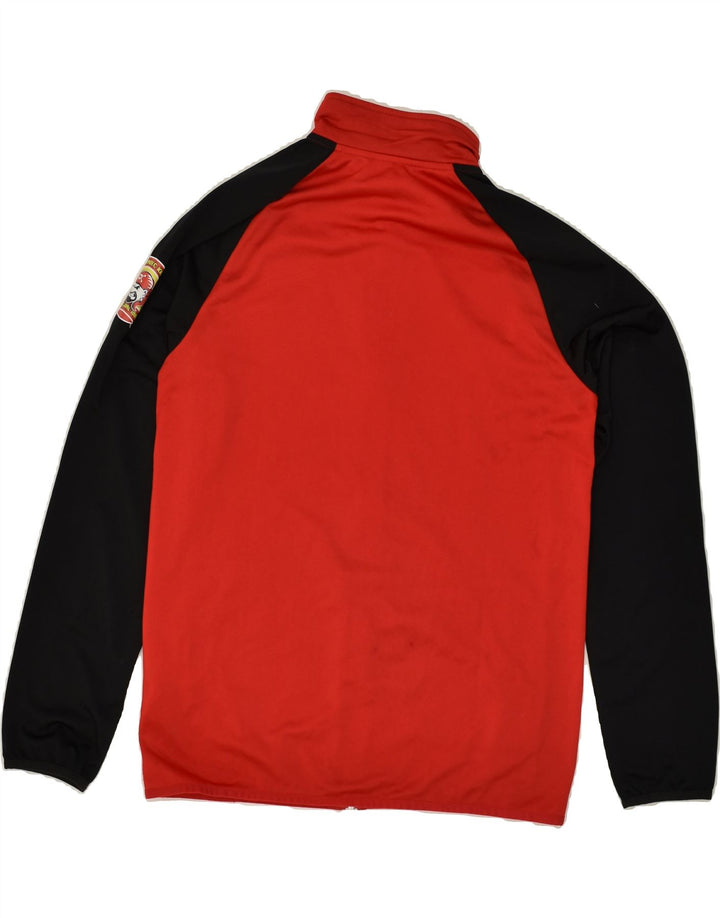 ADIDAS Boys Graphic Tracksuit Top Jacket 15-16 Years Red Colourblock | Vintage Adidas | Thrift | Second-Hand Adidas | Used Clothing | Messina Hembry 