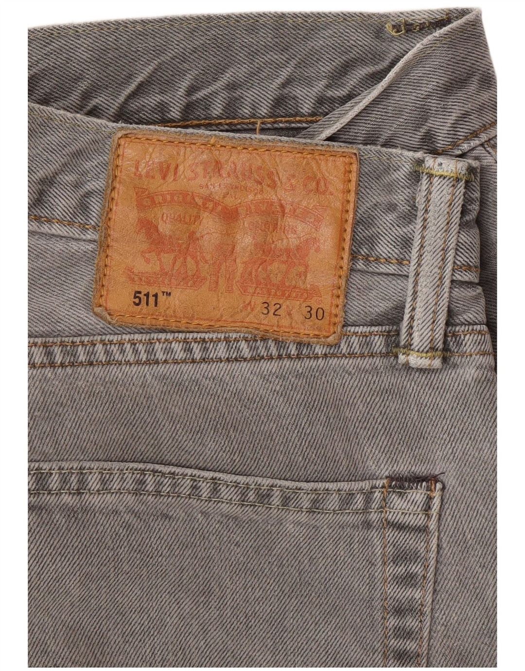Levi's Herren 511 Slim Tapered Jeans W32 L30 Graue Baumwolle