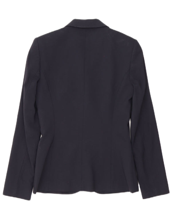 Hugo Boss Damen 2-Knopf-Blazerjacke UK 6 XS Marineblaue Schurwolle