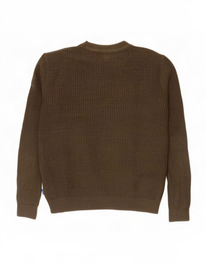 Jack & Jones Herren-Pullover mit Rundhalsausschnitt, mittelgroßes Khaki-Acryl