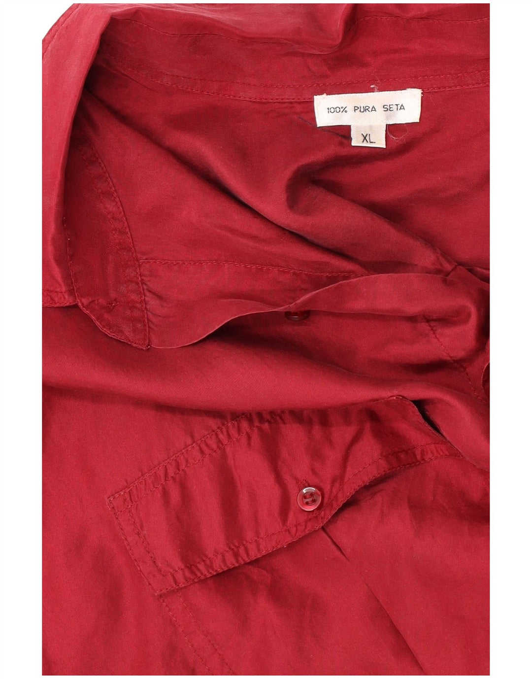Vintage Herrenhemd XL Rote Seide