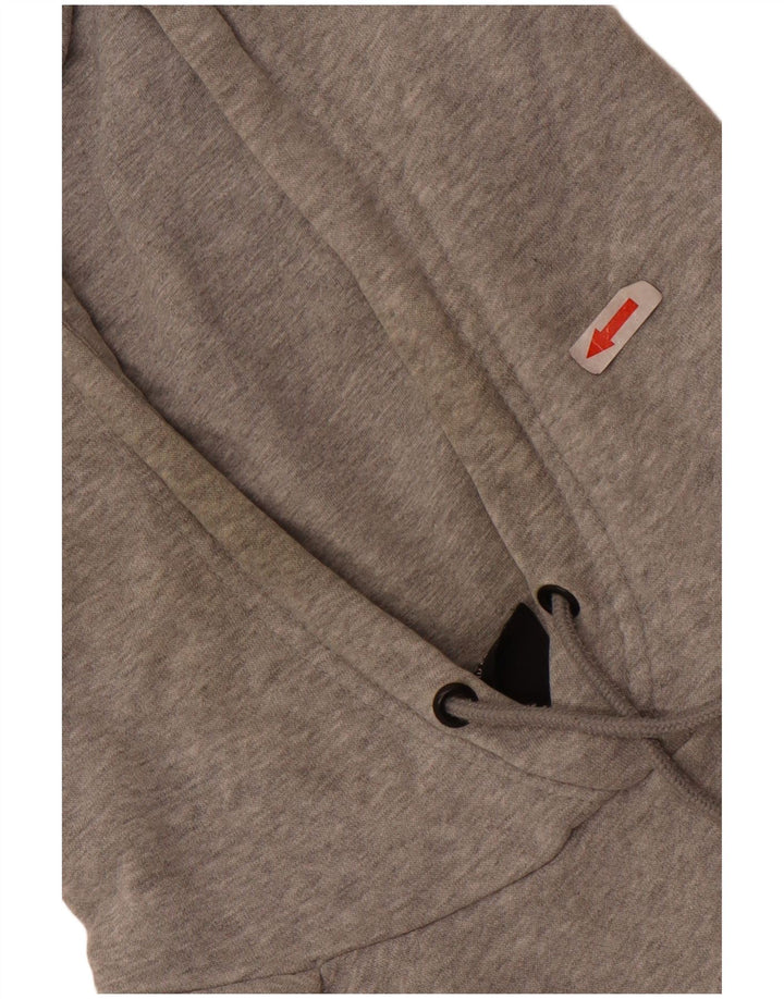 Nike Herren-Kapuzenpullover aus mittelgrau gefleckter Baumwolle