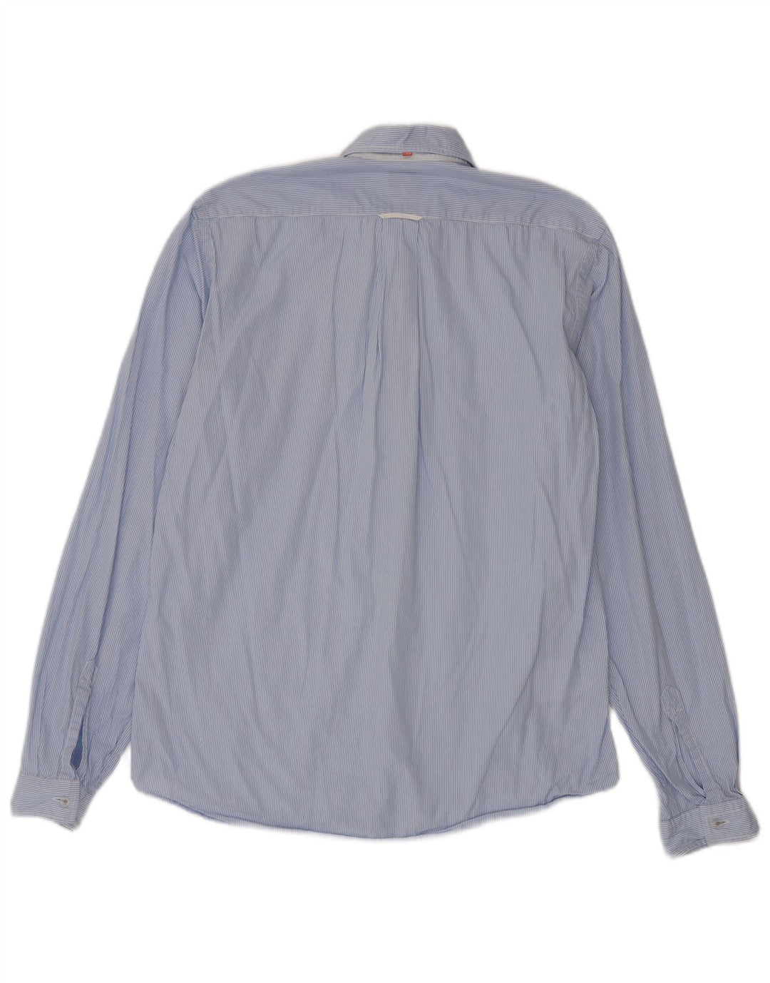 Hugo Boss Herrenhemd aus mittelblauer Nadelstreifen-Baumwolle