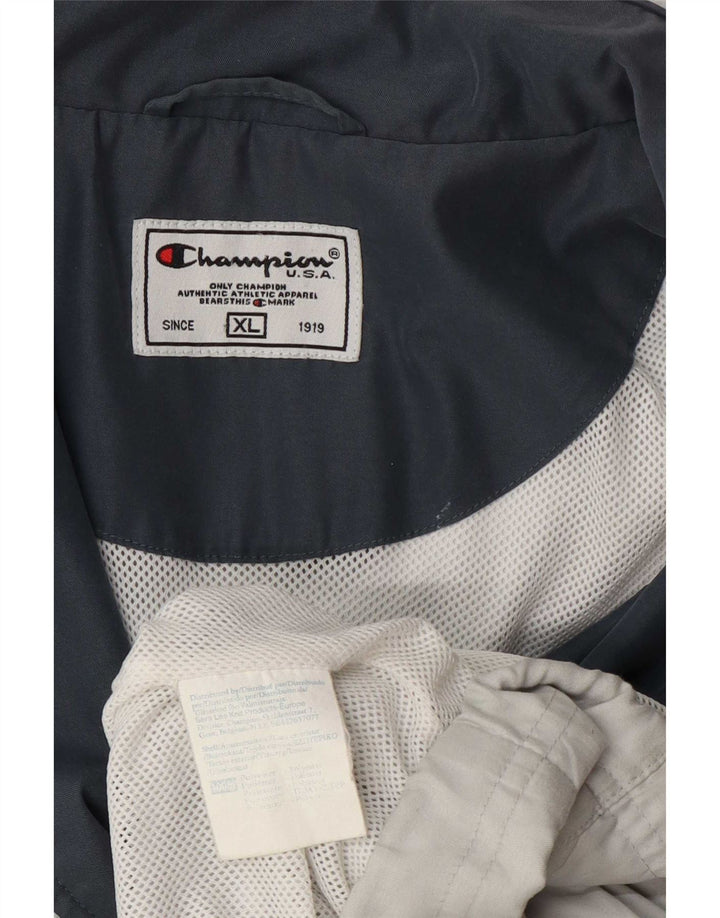 Champion Herren-Trainingsanzug-Top-Jacke XL, graues Polyester