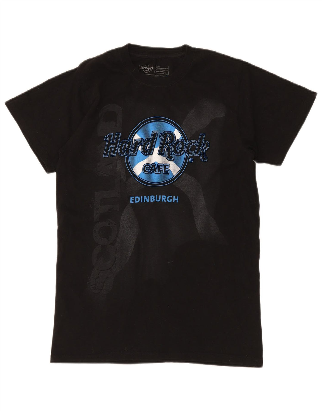 HARD ROCK CAFE Herren Edinburgh Graphic T-Shirt Top Small Schwarz Baumwolle