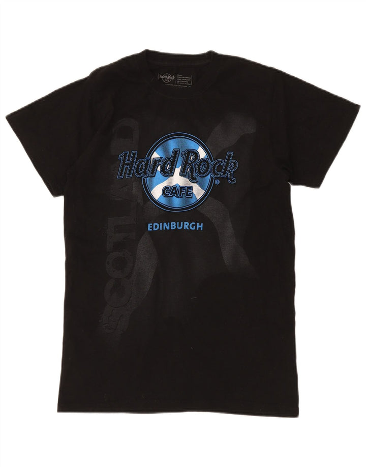 HARD ROCK CAFE Herren Edinburgh Graphic T-Shirt Top Small Schwarz Baumwolle