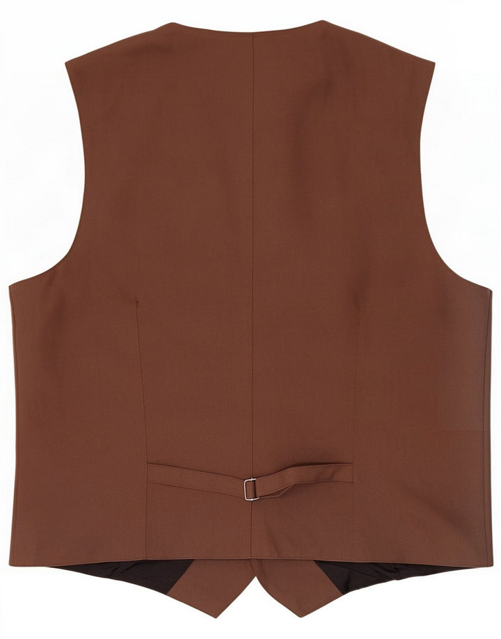 Vintage Herrenweste, groß, braun, Polyester