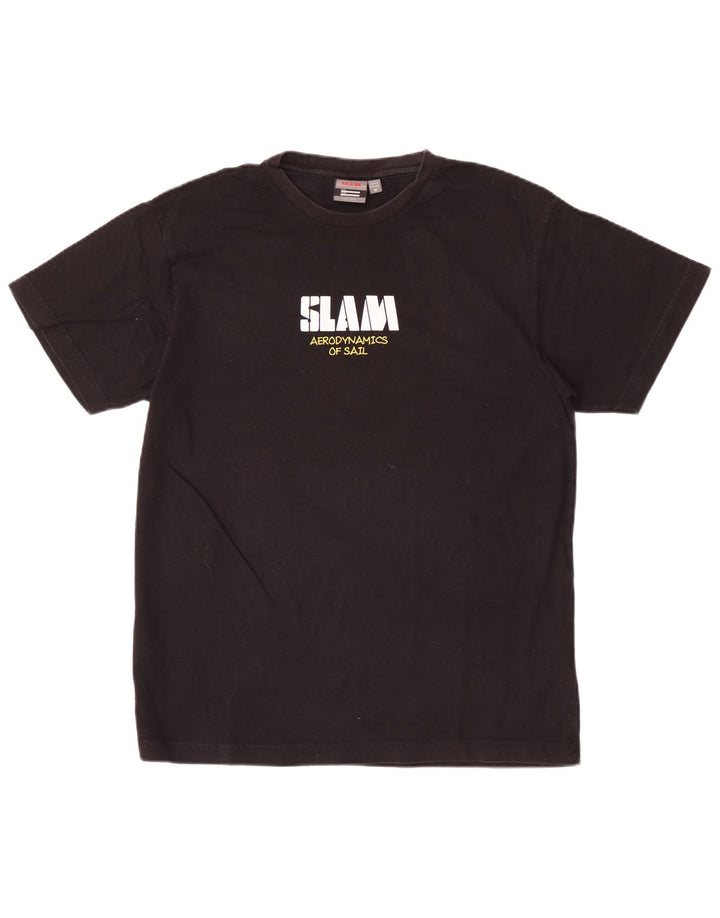 Slam Herren-T-Shirt mit Grafik, mittelschwarz, Baumwolle