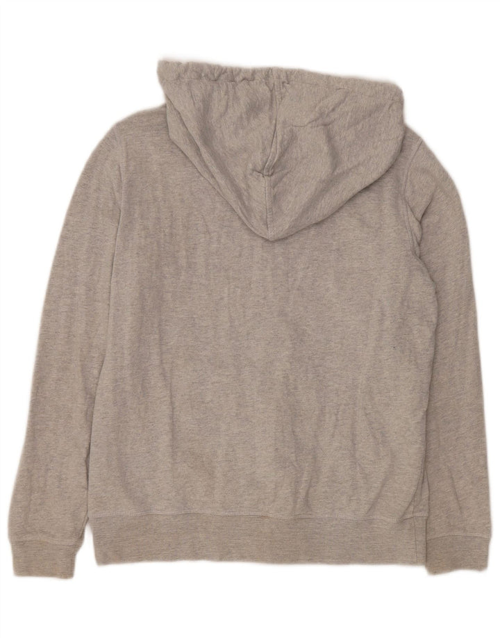Marks & Spencer Damen-Übergroßer Kapuzenpullover mit Reißverschluss, Gr. 10, Größe S, Grau, Baumwolle
