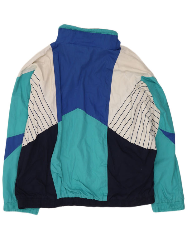 Vintage Herren-Trainingsanzug mit lockerer Passform, große Jacke, mehrfarbig, Farbblock