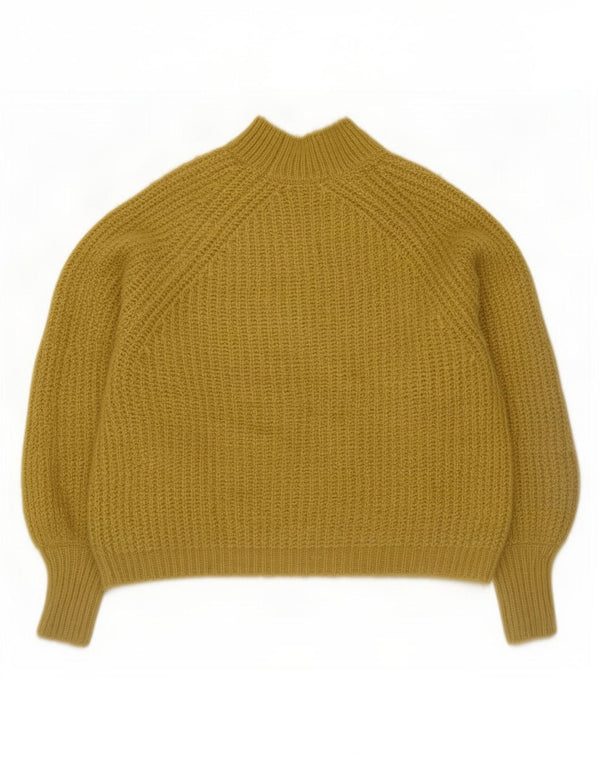 Zara Damen Rollkragenpullover Pullover UK 18 XL Gelb Polyester