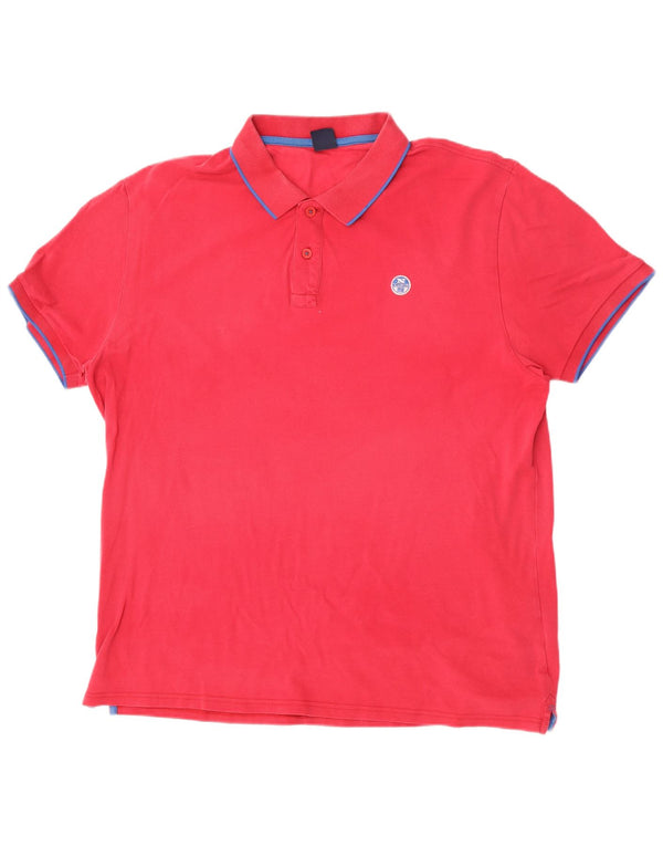North Sails Herren Poloshirt 2XL Rosa Baumwolle