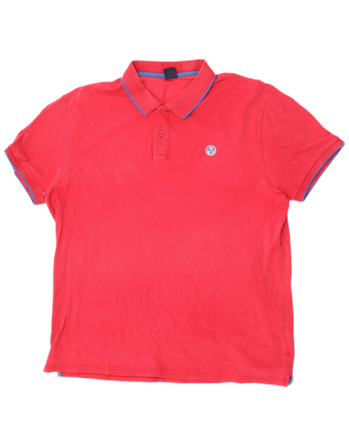North Sails Herren Poloshirt 2XL Rosa Baumwolle