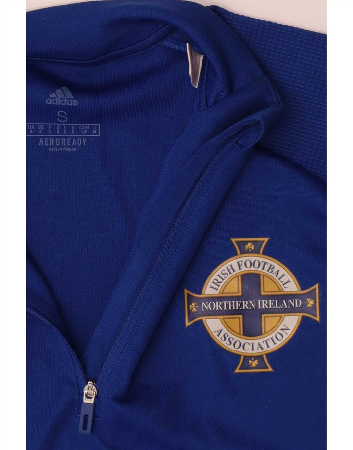 Adidas Herren Irish Football Pullover-Trainingsanzug mit Reißverschluss, Größe S, Blau
