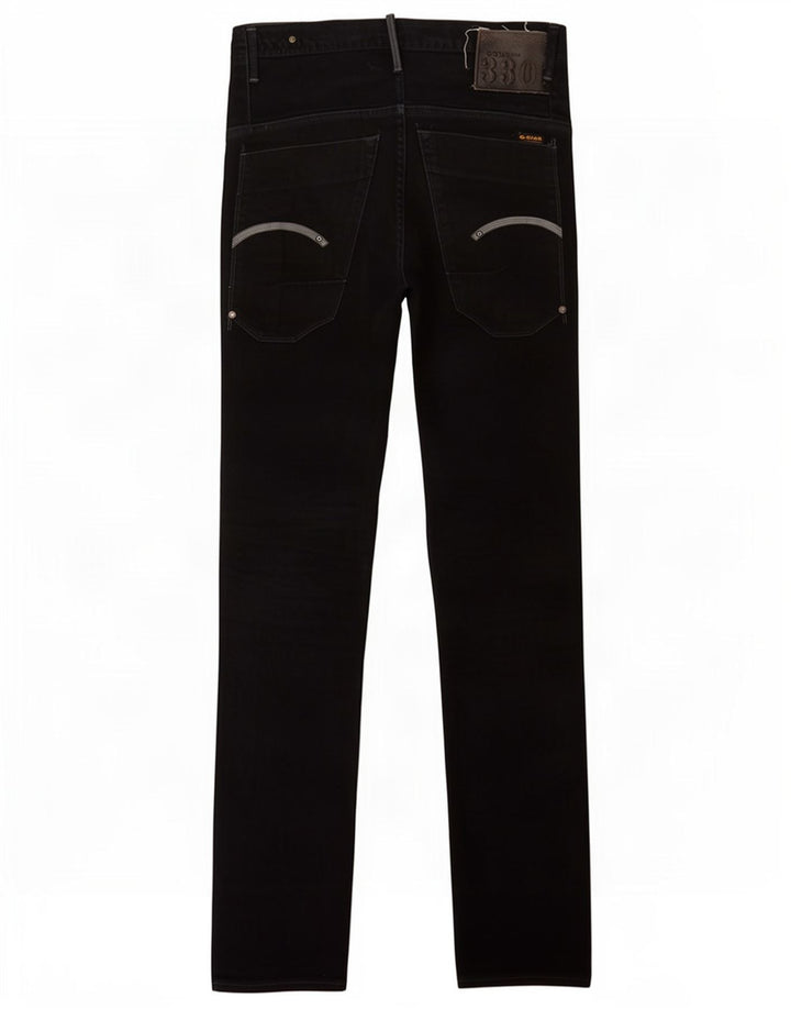 G-Star Herren Structor Slim Jeans W29 L34 Schwarze Baumwolle