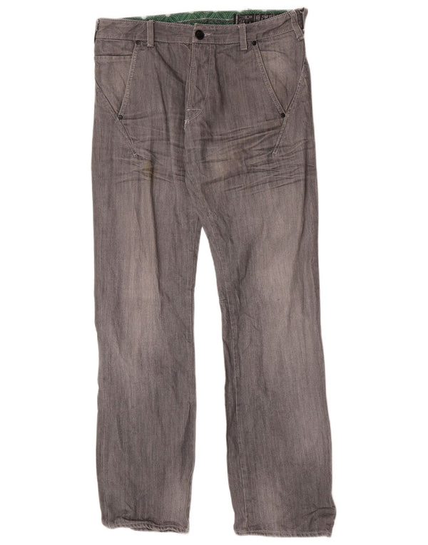 Rifle Herren Straight Jeans W34 L33 Graue Baumwolle