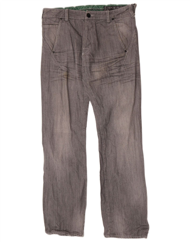 Rifle Herren Straight Jeans W34 L33 Graue Baumwolle