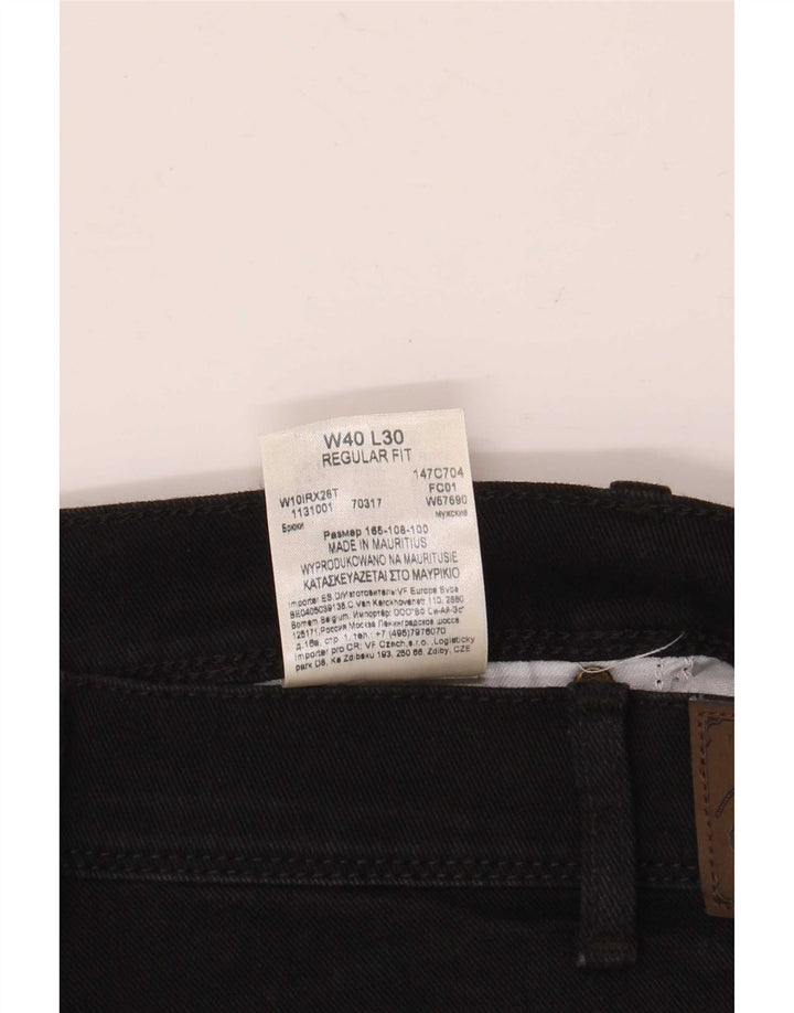 Wrangler Damen-Jeans mit normaler Passform, gerade Passform, W40, L30, schwarze Baumwolle