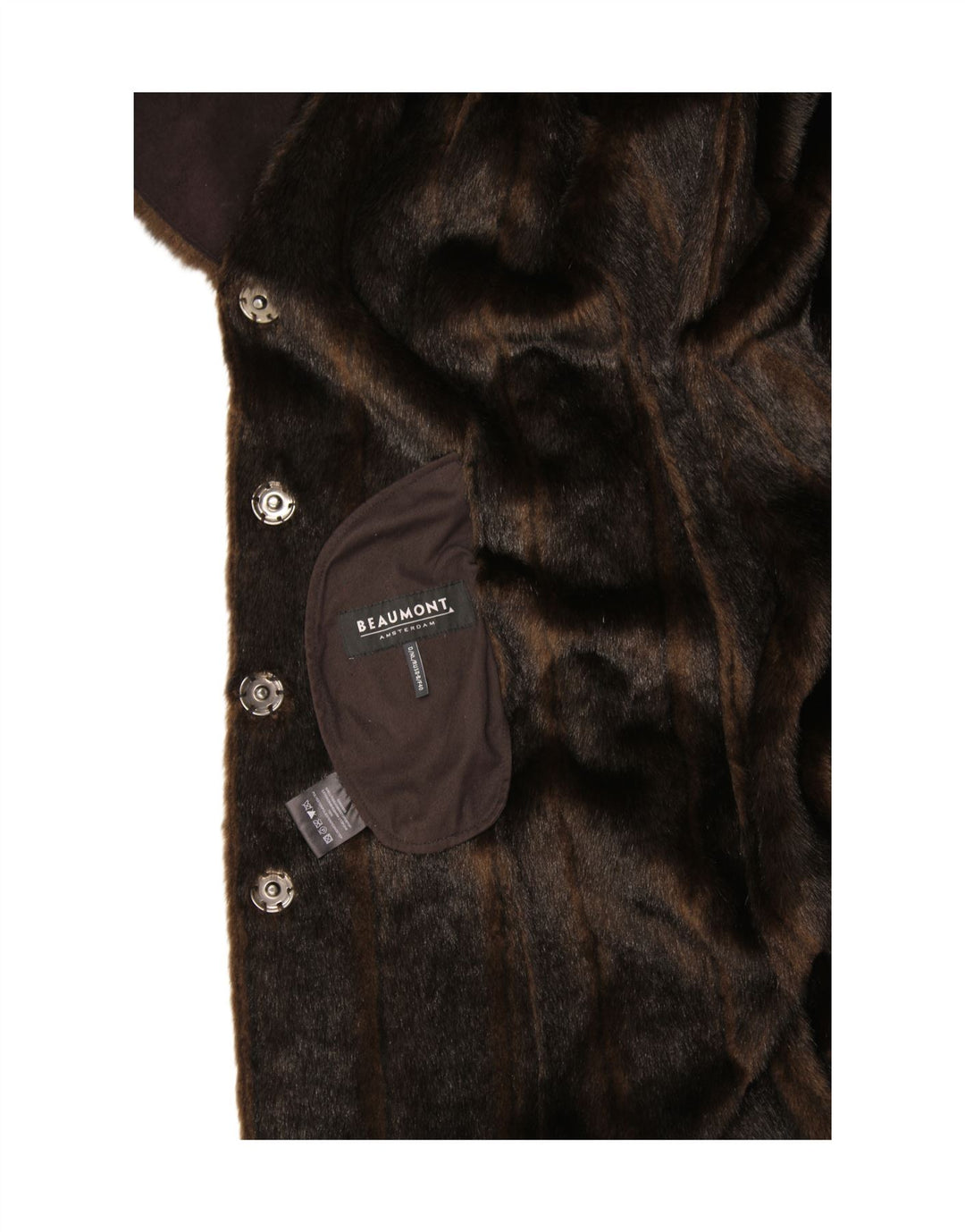 BEAUMONT AMSTERDAM Womens Sherpa Overcoat EU 40 Medium Brown Polyester Vintage Beaumont Amsterdam and Second-Hand Beaumont Amsterdam from Messina Hembry 