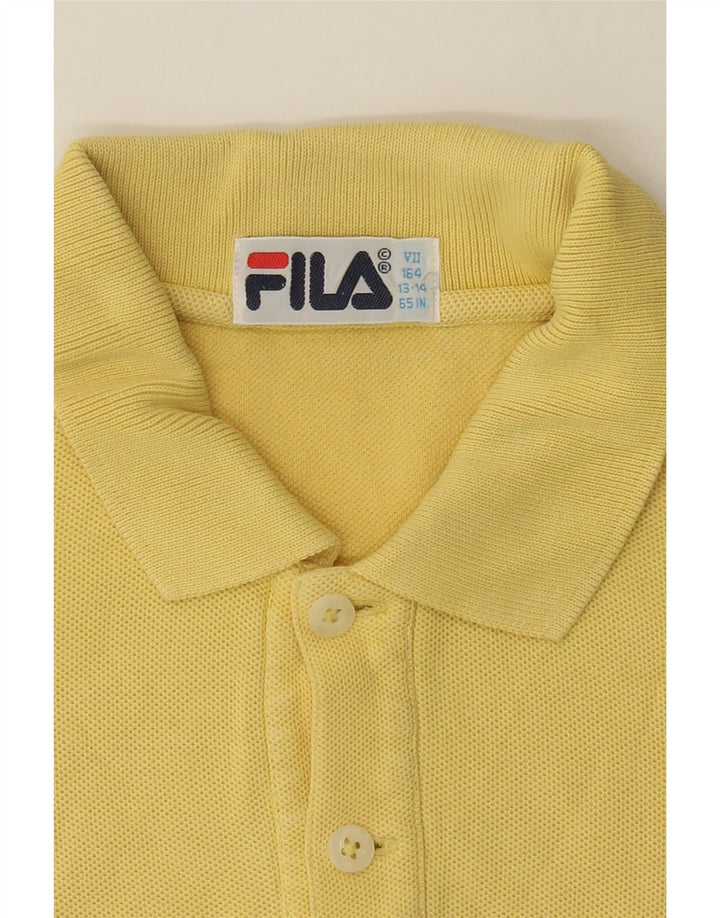 FILA Boys Polo Shirt 13-14 Years Yellow Cotton Vintage Fila and Second-Hand Fila from Messina Hembry 