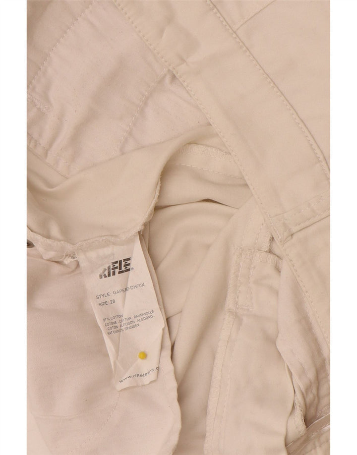 Rifle Damen Caprihose W28 L21 Weiße Baumwolle