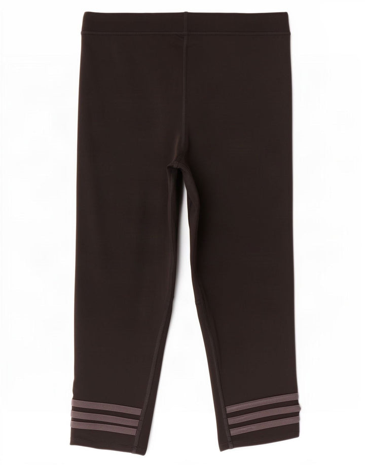 Adidas Damen Response Capri Leggings UK 16 Large Schwarz